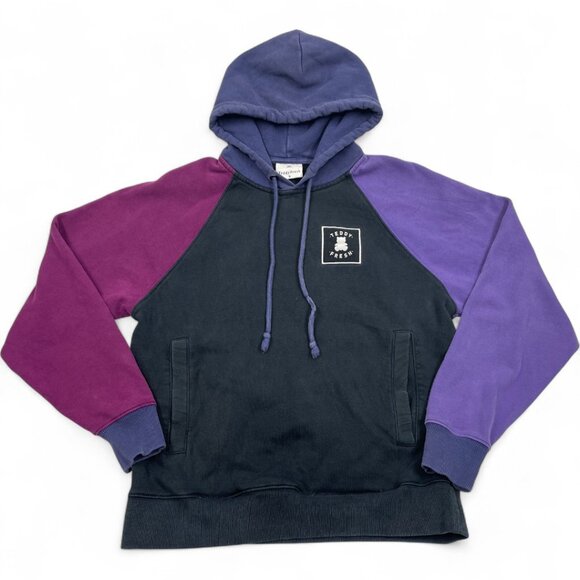 Teddy Fresh Purple Hoodie Thick Hooded Pullover Sweatshirt Men's Small - Picture 1 of 8